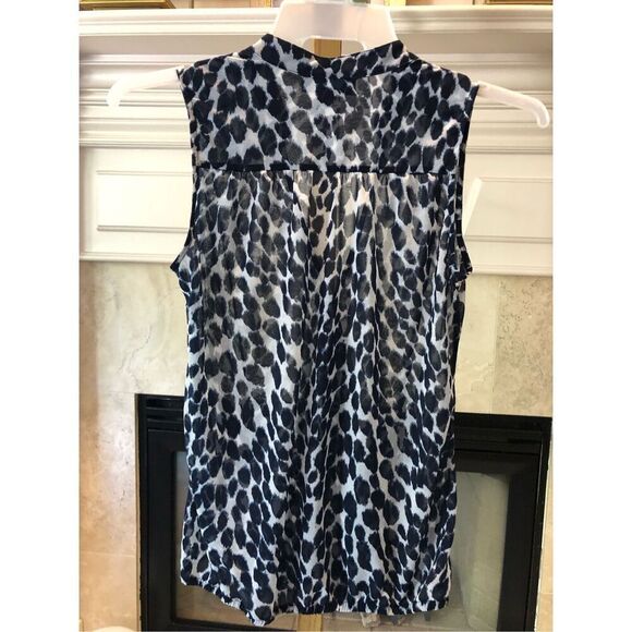 INC International Concepts Women’s Navy Blue and White Cheetah Print Pattern Tan - Picture 2 of 5